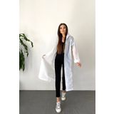 ÖNDER MODA Kadın Erkek Beyaz Kapüşonlu Çıtçıtlı Eva Yağmurluk Rüzgarlık