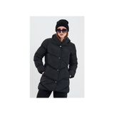 Önder Moda Kadın Siyah Su ve Rüzgar Geçirmez Kapişonlu Kışlık Şişme Mont & Kaban & Parka - 03 - XL