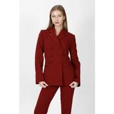 Önder Özsoy Düğmeli Klasik Blazer Bayan Ceket-Bordo - 1181100 - 44