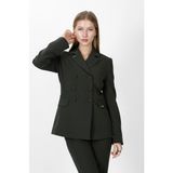 Önder Özsoy Düğmeli Klasik Blazer Bayan Ceket-Haki - 1181100 - 40