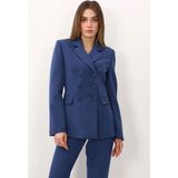 Önder Özsoy Düğmeli Klasik Blazer Bayan Ceket-Indigo - 1181100 - 40 - İndigo