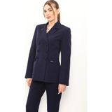 Önder Özsoy Düğmeli Klasik Blazer Bayan Ceket-Lacivert - 1181100 - 36