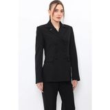 Önder Özsoy Düğmeli Klasik Blazer Bayan Ceket-Siyah - 1181100 - 38