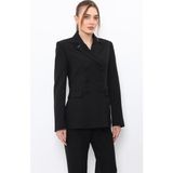 Önder Özsoy Düğmeli Klasik Blazer Bayan Ceket-Siyah - 1181100 - 40