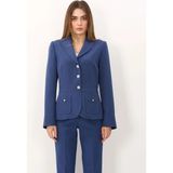 Önder Özsoy Şal Yaka Torba Cepli Spor Kadın Ceket-Indigo - 1194100 - 36 - İndigo