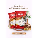 Önder Sarı Kuruyemiş Ekstra Karışık Düğün ve Kına Çerezi Kişiselleştirilebilir Kuruyemiş Paketi 40 gr x 200 Adet