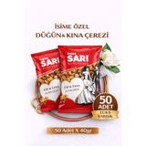 Önder Sarı Kuruyemiş Lüks Karışık Düğün Ve Kına Çerezi Kişiselleştirebilir Kuruyemiş Paketi 40 gr X 50 Adet