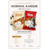 Önder Sarı Kuruyemiş Normal Karışık Düğün Ve Kına Çerezi Kişiselleştirebilir Kuruyemiş Paketi 40 gr X 100 Adet