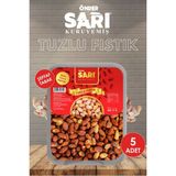 Önder Sarı Kuruyemiş Tuzlu Fıstık Tava Fıstığı Kuruyemiş 160 gr x 5 Adet Şeffaf Tabak