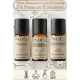 Ondéle 3'lü Derin Nefes Saf Esansiyel Yağ Buhurdanlık Mum Kokusu: Ocean Mist,anti Stress,frekans
