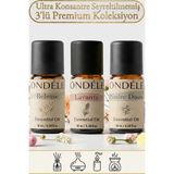 Ondéle 3'lü Gece Uykusu Saf Esansiyel Uçucu Yağ Buhurdanlık Mum Difüzör Kokusu: Lavanta,anti Stress,poudre
