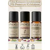 Ondéle 3'lü Huzurlu Ev Saf Esansiyel Uçucu Yağ Buhurdanlık Mum Difüzör Kokusu: Lavanta,pure Breeze,frekans