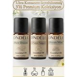 Ondéle 3'lü Tertemiz Saf Esansiyel Uçucu Yağ Buhurdanlık Mum Difüzör Kokusu: Pure Breeze,ocean,pure Aura