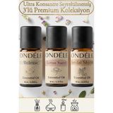 Ondéle 3'lü Zen Odak Saf Esansiyel Uçucu Yağ Buhurdanlık Mum Difüzör Kokusu: Sandal Mist,lotus,anti Stress