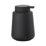 One Banyo Için Sabunluk, Seramik Sabunluk, El Sabunu/sıvı Sabun Için, Çap 8 Cm, Yükseklik 11,5 Cm, Kapasite 250 Ml, Siyah - 0,25 gr