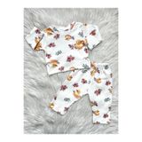 ONE bebek Duck Pattern Kız İkili Bebek Takımı Pijama