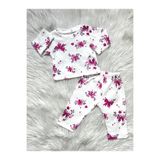 ONE bebek Flowers Desıgn Kız İkili Bebek Takımı Pijama