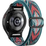 One-Click Elastik Bohem Serisi 20Mm Kordon Samsung İle Uyumlu Galaxy Watch 7/6/5/4/Fe Serisi İçin Kumaş Kayış (40Mm/44Mm) Watch 6/4 Classic (47/