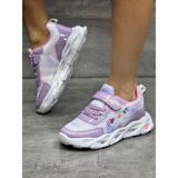 One Çocuk Unisex Ortopedik -Sağlam- Snakers Işıklı (Lambalı)Spor Ayakkabı - Beyaz - Lila