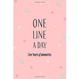 One Line a Day: Five Years of Memories, 6x9 Diary, Undated and Lined, Polka Dot Pink