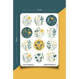 One Little Happiness Aesthetic Flowers Temalı Sticker Seti | Bullet Journal Sticker | Defter | Çıkartma | Scrapbook