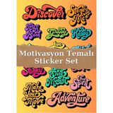 One Little Happiness Motivasyon Temalı Sticker Set Macbook Notebook Tablet Telefon Ajanda Laptop Defter Sticker Seti