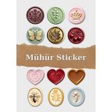 One Little Happiness Mum Mühür Görünümlü Sticker Seti Bullet Journal Scrapbook Paketleme