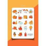 One Little Happiness Sonbahar Autumn Temalı Sticker Seti | Bullet Journal Sticker | Defter | Çıkartma | Scrapbook