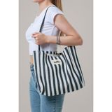 One Omuz Çantası – Hem Günlük Hem Tatil Şıklığı Mini Clutch Hediye - Siyah Çizgili