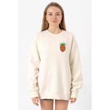 One Piece Anime Bara Bara Devil Fruit Ekru Kadın 2ip Sweatshirt