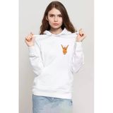 One Piece Anime Bepo Beyaz Kadın 3İp Kapşonlu Sweatshirt