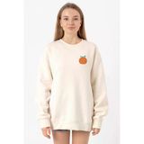 One Piece Anime Mera Mera Devil Fruit Ekru Kadın 2ip Sweatshirt