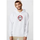 One Piece Anime Monkey D Luffy Beyaz Erkek 3İp Kapşonlu Sweatshirt
