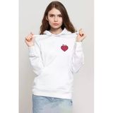 One Piece Anime Ope Ope Devil Fruit Beyaz Kadın 3İp Kapşonlu Sweatshirt