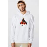 One Piece Anime Sanji Beyaz Erkek 3İp Kapşonlu Sweatshirt