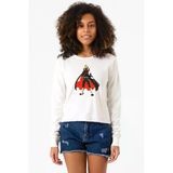 One Piece Anime Sanji Ekstra Uzunkol Sweatshirt Ekru