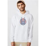 One Piece Anime Yamato Mask Beyaz Erkek 3İp Kapşonlu Sweatshirt