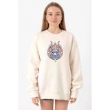 One Piece Anime Yamato Mask Ekru Kadın 2ip Sweatshirt