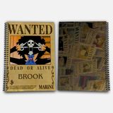 One Piece Brook Çizgili A4 Okul Defteri 72 Yaprak Model 1 - Hasır Şapka Serisi - Baskılı