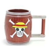 One Piece Hasır Şapka Korsanları 3D Fıçı Tasarımlı Kupa Bardak Alk4552 P245401s3724