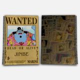One Piece Jinbe Çizgisiz A4 Okul Defteri 72 Yaprak Model 1 - Hasır Şapka Serisi - Baskılı