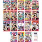 One Piece Manga Series 91 - 107 (16 books): by Eiichiro Oda & Juliet Music Bookmarks