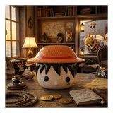 One Piece Monkey D. Luffy Hasır Şapka Kapaklı Seramik Kupa Bardak - Anime Koleksiyonu Özel Tasarım