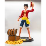 One Piece Monkey D. Luffy Ve Hazine Sandığı Hediyeli Anime Figür Heykel 35 cm Büyük Boy