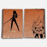 One Piece Nami Çizgisiz A4 Okul Defteri 72 Yaprak Model 2 - Hasır Şapka Serisi - Baskılı
