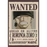 One Piece Wanted Zoro Duvar Posteri 90 X 60 Cm