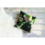 One Piece Zoro Sıyah Yesıl Desenli Kare Yastık Kılıfı - 43 x 43