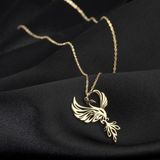 One Silver Gold 925 Ayar Gümüş Anka Kuşu Kadın Kolye - Standart - Altın - Renkli