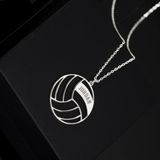 One Silver Gold 925 Ayar Gümüş Voleybol Topu Isimli Kolye Özel Tasarım - 45