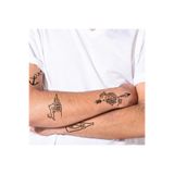 ONE SPRAY TATTOO İstanbul City Pack Dövme Şablon Seti, Siyah Sprey, Geçici Vücut Dövmesi